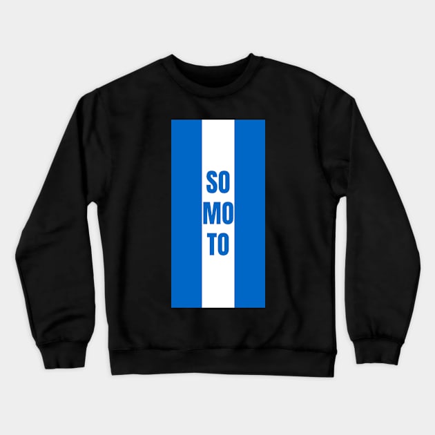 Somoto City in Nicaraguan Flag Colors Vertical Crewneck Sweatshirt by aybe7elf